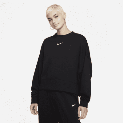 Nike black crew neck jumper hotsell